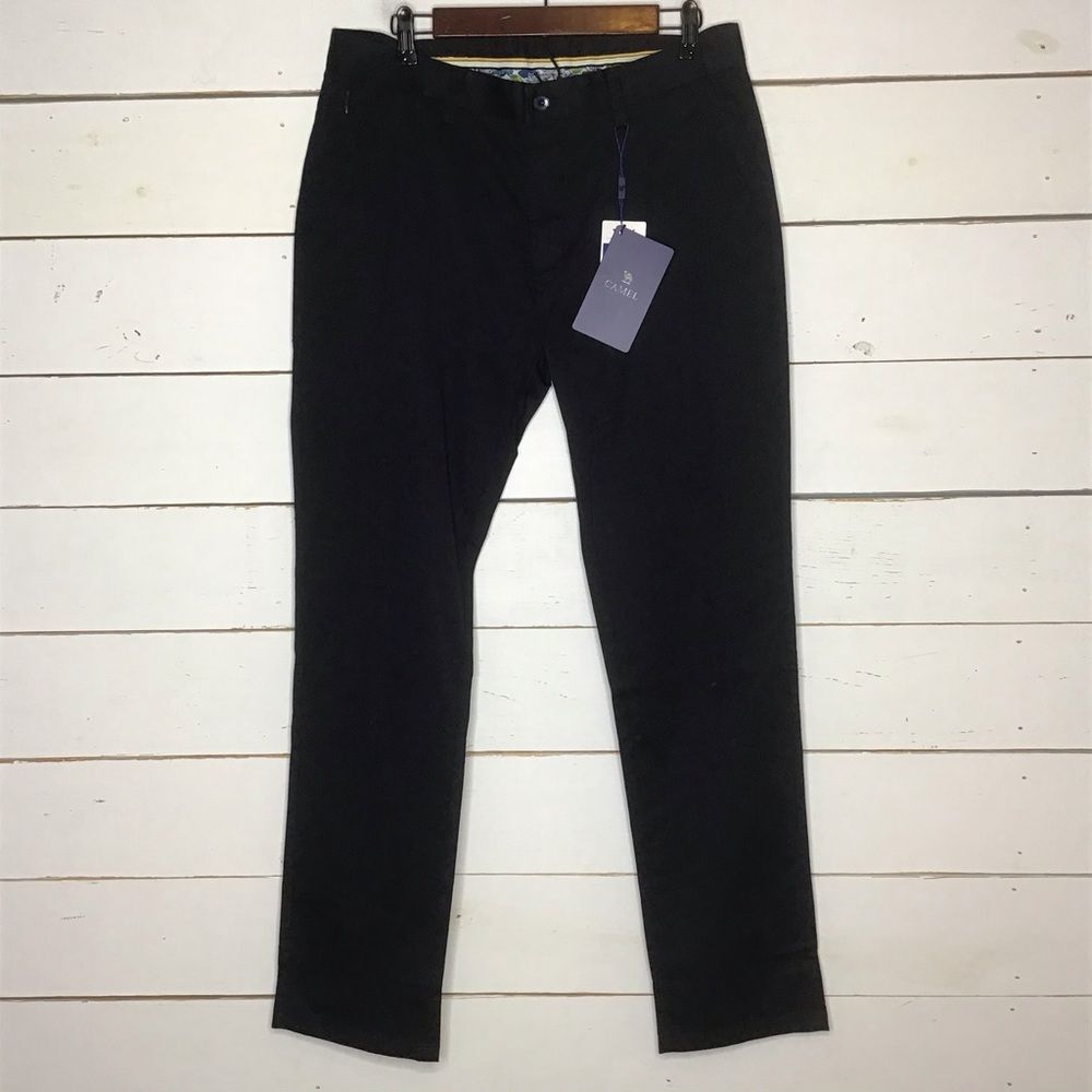 New Camel Crown Classic Slim Flat Front Dress Pant